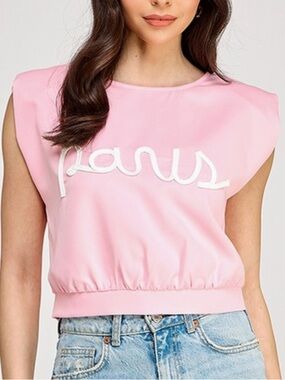 Milk & Honey Paris Waist Length Light Weight Short Sleeve